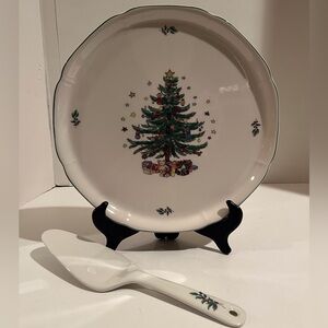 New Nikko Christmastime Hostess Plate with Server. Rare Find